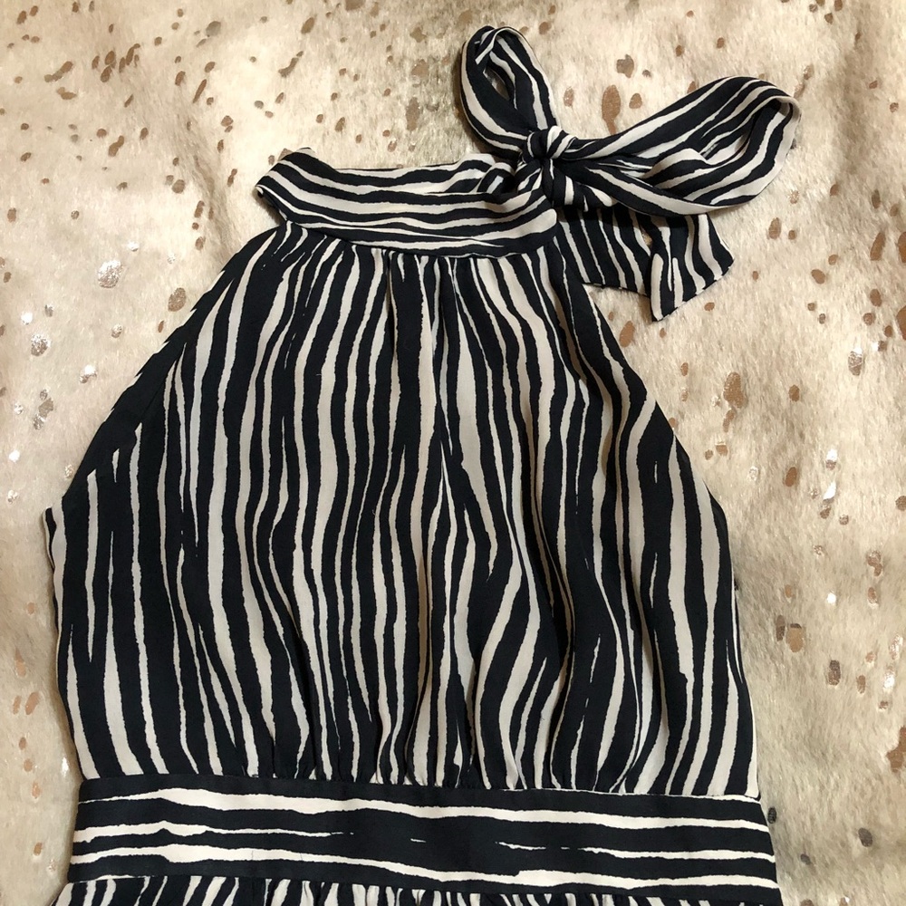 Banana Republic Navy and White Dress Size 2P